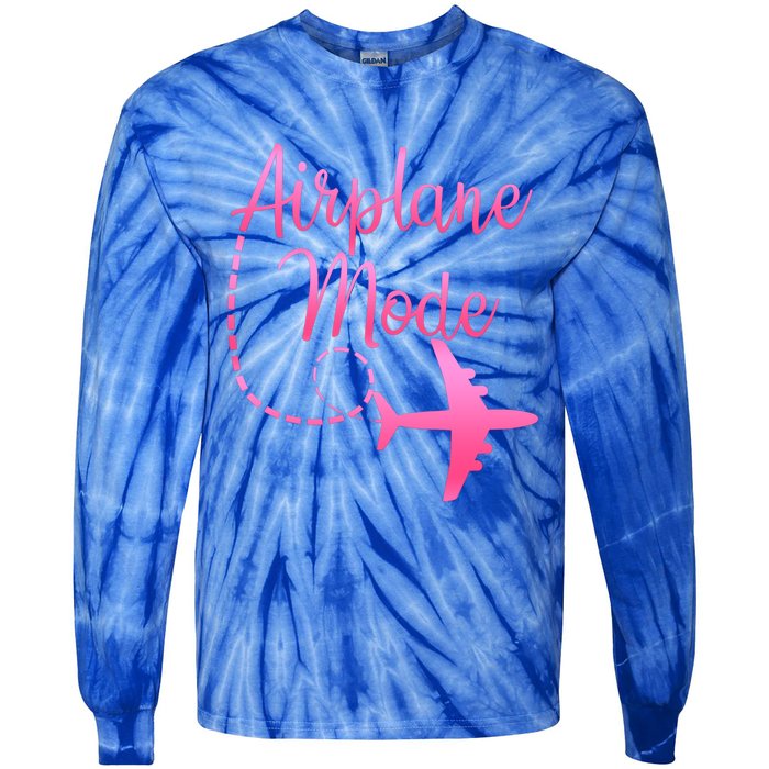 Airplane Mode Traveling Vacation And Gift Tie-Dye Long Sleeve Shirt