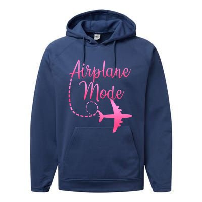 Airplane Mode Traveling Vacation And Gift Performance Fleece Hoodie