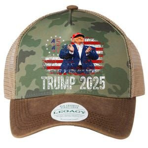 American Made Trump Merchandise Flag Trump 45 47 Trump 2025 Legacy Tie Dye Trucker Hat