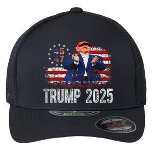 American Made Trump Merchandise Flag Trump 45 47 Trump 2025 Flexfit Unipanel Trucker Cap