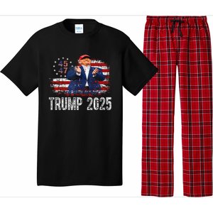 American Made Trump Merchandise Flag Trump 45 47 Trump 2025 Pajama Set