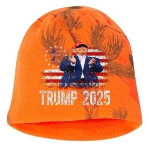 American Made Trump Merchandise Flag Trump 45 47 Trump 2025 Kati - Camo Knit Beanie