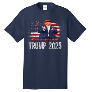 American Made Trump Merchandise Flag Trump 45 47 Trump 2025 Tall T-Shirt