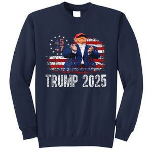 American Made Trump Merchandise Flag Trump 45 47 Trump 2025 Tall Sweatshirt