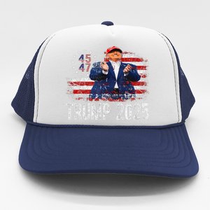 American Made Trump Merchandise Flag Trump 45 47 Trump 2025 Trucker Hat