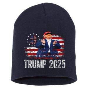 American Made Trump Merchandise Flag Trump 45 47 Trump 2025 Short Acrylic Beanie