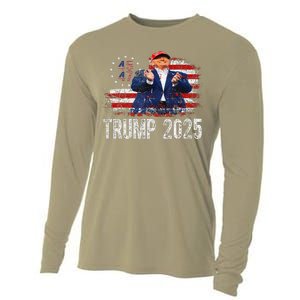 American Made Trump Merchandise Flag Trump 45 47 Trump 2025 Cooling Performance Long Sleeve Crew