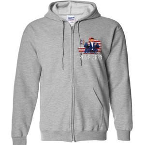 American Made Trump Merchandise Flag Trump 45 47 Trump 2025 Full Zip Hoodie