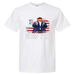 American Made Trump Merchandise Flag Trump 45 47 Trump 2025 Garment-Dyed Heavyweight T-Shirt