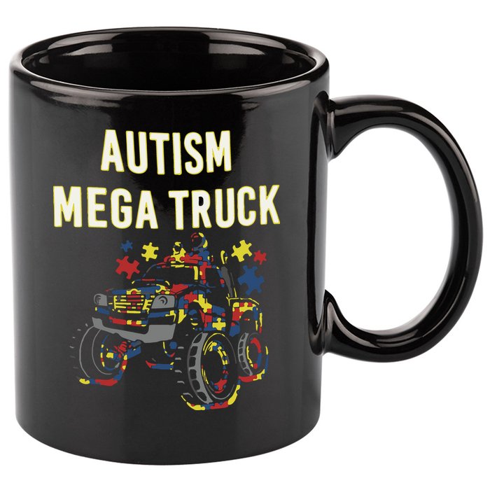 Autism Mega Truck 11oz C Handle Ceramic Mug