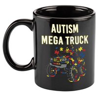 Autism Mega Truck 11oz C Handle Ceramic Mug