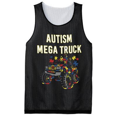 Autism Mega Truck Mesh Reversible Basketball Jersey Tank