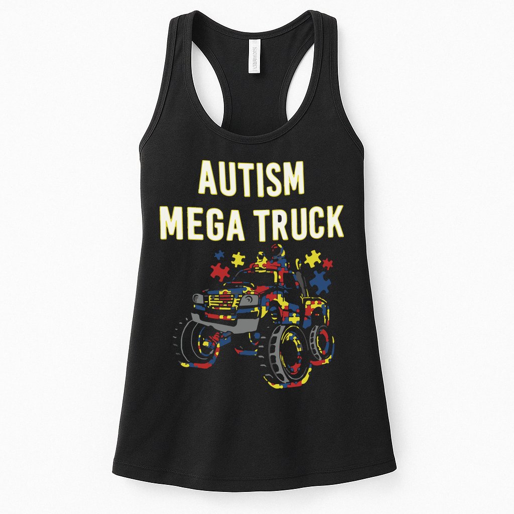 Autism Mega Truck Womens Tank Top