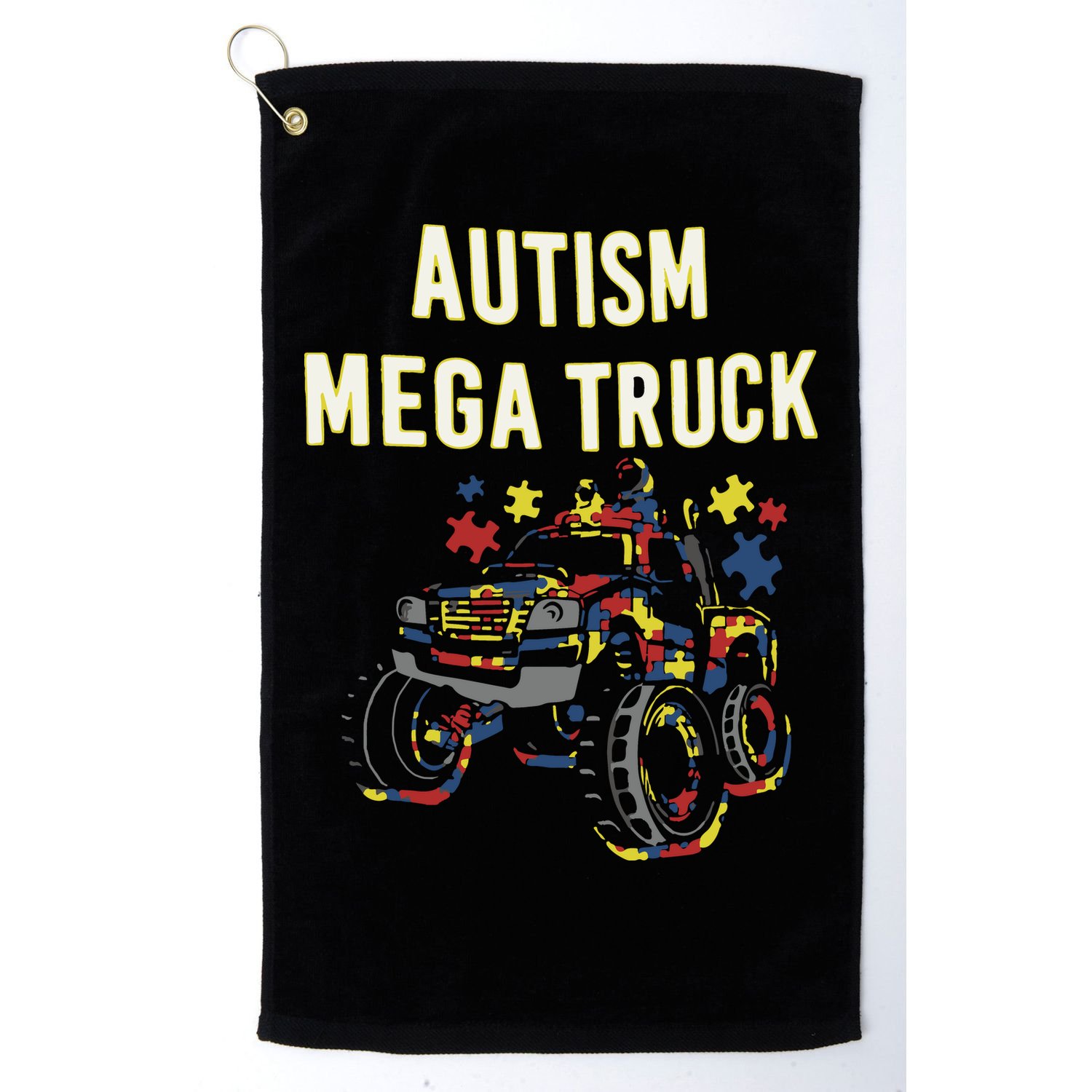 Autism Mega Truck Golf Towel