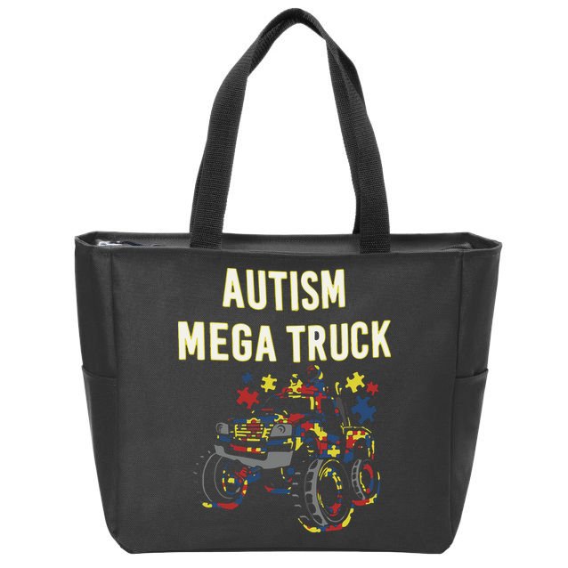 Autism Mega Truck Zip Tote Bag