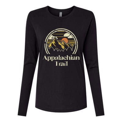 Appalachian Mountains Trail Vintage Hiking Camp Retro Womens Cotton Relaxed Long Sleeve T-Shirt