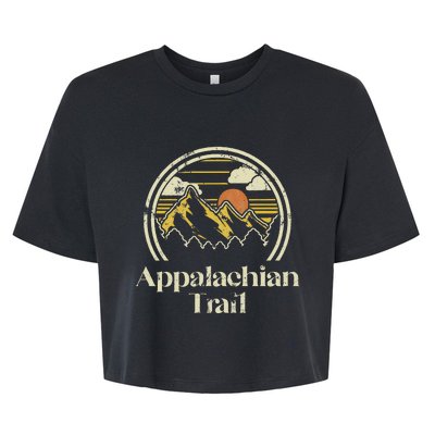 Appalachian Mountains Trail Vintage Hiking Camp Retro Bella+Canvas Jersey Crop Tee