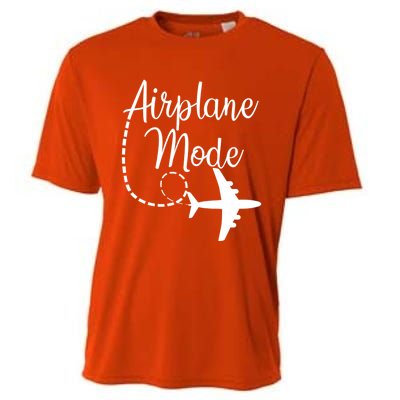 Airplane Mode Traveling Vacation Traveler Adventure Gift Cooling Performance Crew T-Shirt