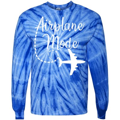 Airplane Mode Traveling Vacation Traveler Adventure Gift Tie-Dye Long Sleeve Shirt