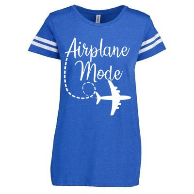 Airplane Mode Traveling Vacation Traveler Adventure Gift Enza Ladies Jersey Football T-Shirt