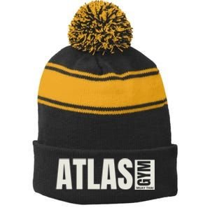 Atlas Muay Thai Stripe Pom Pom Beanie