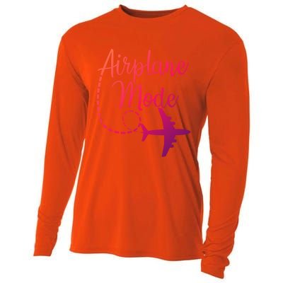 Airplane Mode Traveling Vacation Traveler Adventure Gift Cooling Performance Long Sleeve Crew