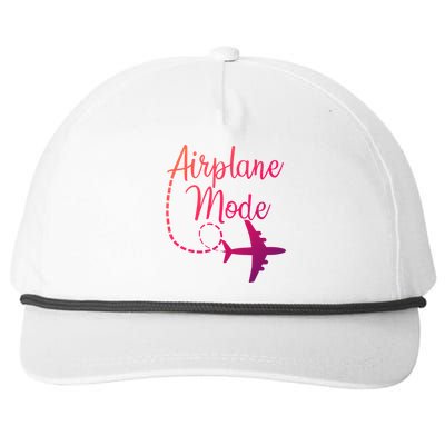 Airplane Mode Traveling Vacation Traveler Adventure Gift Snapback Five-Panel Rope Hat