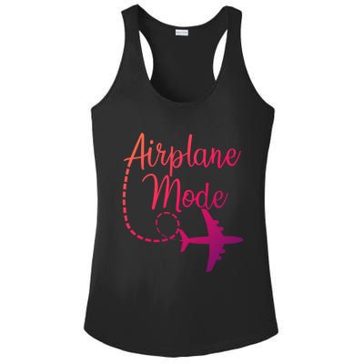 Airplane Mode Traveling Vacation Traveler Adventure Gift Ladies PosiCharge Competitor Racerback Tank