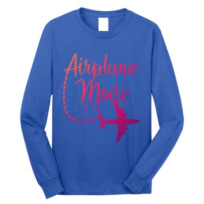 Airplane Mode Traveling Vacation Traveler Adventure Gift Long Sleeve Shirt