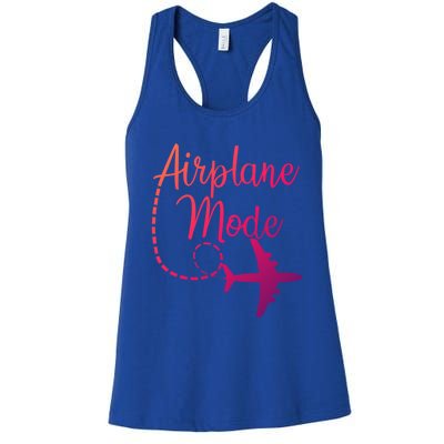 Airplane Mode Traveling Vacation Traveler Adventure Gift Women's Racerback Tank