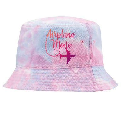 Airplane Mode Traveling Vacation Traveler Adventure Gift Tie-Dyed Bucket Hat