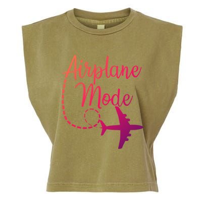 Airplane Mode Traveling Vacation Traveler Adventure Gift Garment-Dyed Women's Muscle Tee