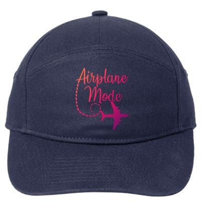 Airplane Mode Traveling Vacation Traveler Adventure Gift 7-Panel Snapback Hat