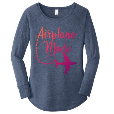 Airplane Mode Traveling Vacation Traveler Adventure Gift Women's Perfect Tri Tunic Long Sleeve Shirt