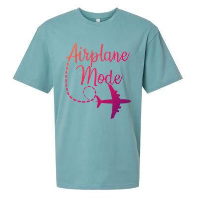 Airplane Mode Traveling Vacation Traveler Adventure Gift Sueded Cloud Jersey T-Shirt