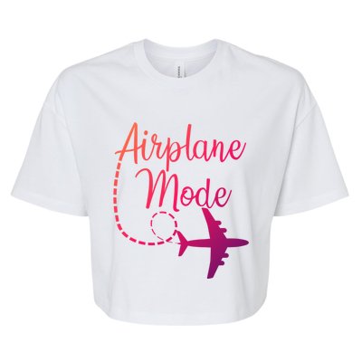 Airplane Mode Traveling Vacation Traveler Adventure Gift Bella+Canvas Jersey Crop Tee