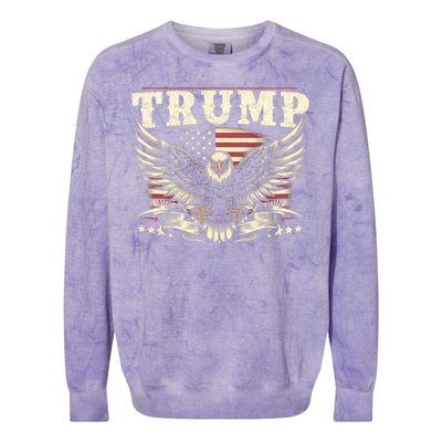 American Made Trump Merchandise Colorblast Crewneck Sweatshirt