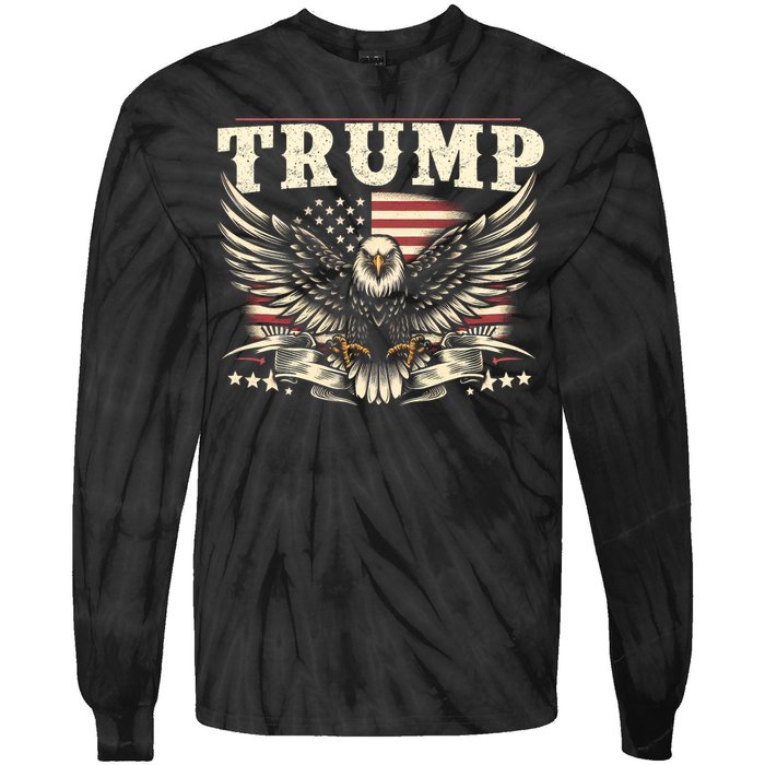 American Made Trump Merchandise Tie-Dye Long Sleeve Shirt