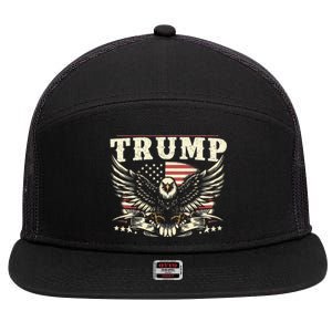 American Made Trump Merchandise 7 Panel Mesh Trucker Snapback Hat