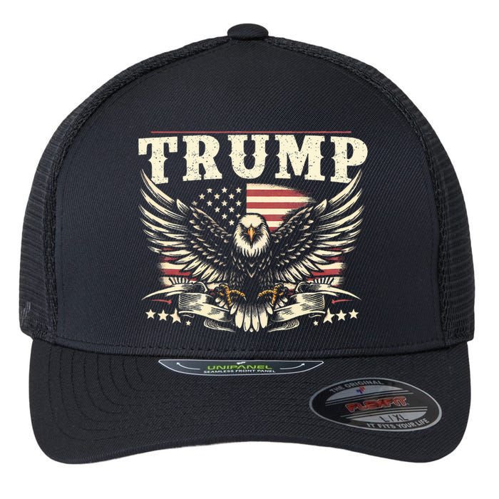 American Made Trump Merchandise Flexfit Unipanel Trucker Cap