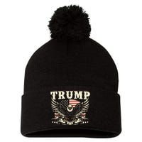 American Made Trump Merchandise Pom Pom 12in Knit Beanie