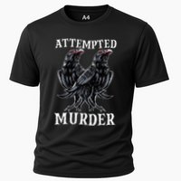 Attempted Murder Two Crows Birds Spooky Crows Pun Performance Shirt