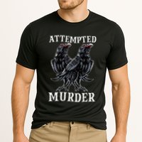 Attempted Murder Two Crows Birds Spooky Crows Pun Performance Shirt