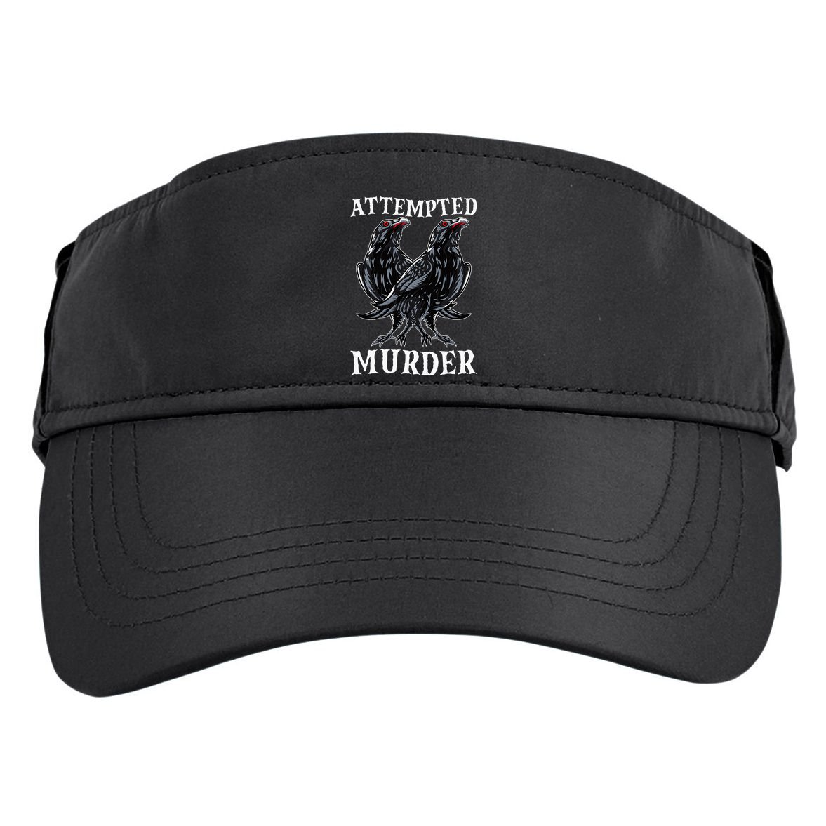 Attempted Murder Two Crows Birds Spooky Crows Pun Adult Drive Performance Visor
