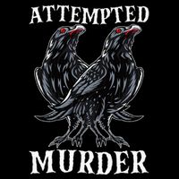 Attempted Murder Two Crows Birds Spooky Crows Pun Drawstring Bag