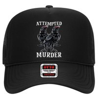 Attempted Murder Two Crows Birds Spooky Crows Pun Hat