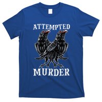 Attempted Murder Two Crows Birds Spooky Crows Pun T-Shirt