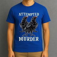 Attempted Murder Two Crows Birds Spooky Crows Pun T-Shirt