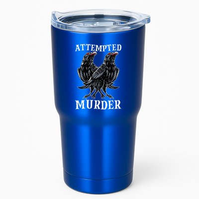 Attempted Murder Two Crows Birds Spooky Crows Pun Tumbler