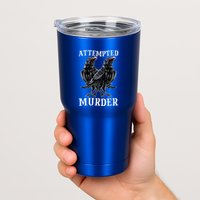 Attempted Murder Two Crows Birds Spooky Crows Pun Tumbler